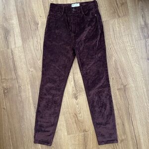 Free People Crushed Velvet Jeans